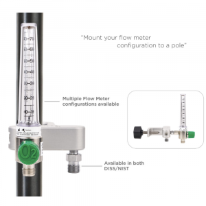 Manifold de medidor de flujo con flujómetro de 0 a 70 lpm